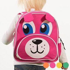 Toddler Backpack for Kids, Animal Design School Bag with 2 Compartments, Side Pocket for Water Bottle, Durable Polyester, 30x30x10cm, Fun & Lightweight Rucksack