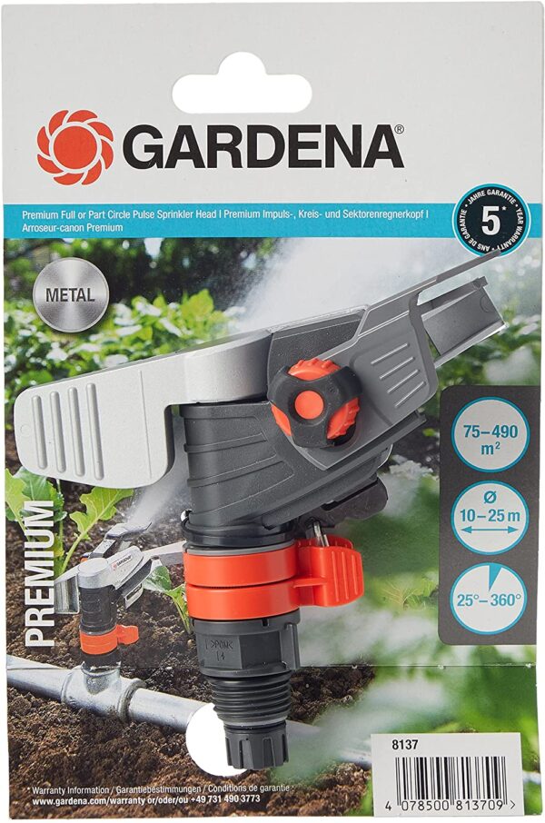 Unityj Uk Lawn Garden GARDENA Premium Pulse, Circular And Sector Sprinkler Head 0 06