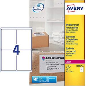 Unityj Uk Office Avery Self Adhesive Weatherproof Parcel Labels 153