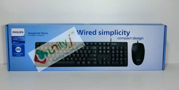 Unityj Uk Computers Philips SPT6254 Wired Keyboard Mouse Combo UK English Layout 538