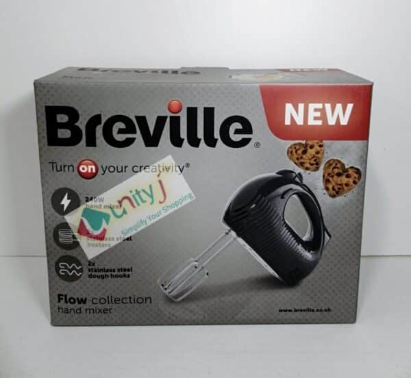 Unityj Uk Kitchen Appliances Breville Flow Electric Hand Mixer 240W Grey [VFM034] 606