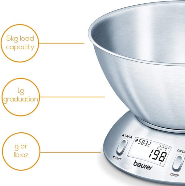 Unityj Uk Kitchen Appliances Beurer KS54 Modern Digital Kitchen Scale 3 650