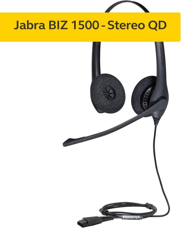 Unityj Uk Audio Video Jabra Biz 1500 Quick Disconnect On Ear Stereo Headset 1 113