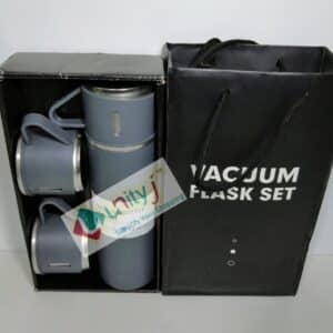 Unityj Uk Kitchen Appliances Vacuum Flask Bottle 500ml17.6oz With 3 Cup Grey 846