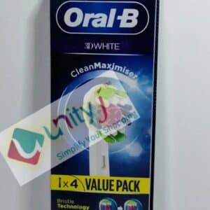 Unityj Uk Health Oral B 3D White Electric Toothbrush Head With CleanMaximiser Technology 350