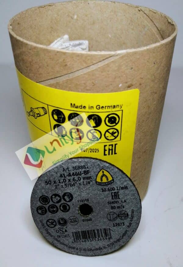 Unityj Uk Tools Klingspor 368881 A 660 R Small Cutting Discs 50x1x6mm Straight 40Pack 146
