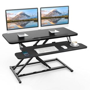 Unityj Uk Computers MEQATS Standing Desk Converter, 36 Inch 91cm 1099