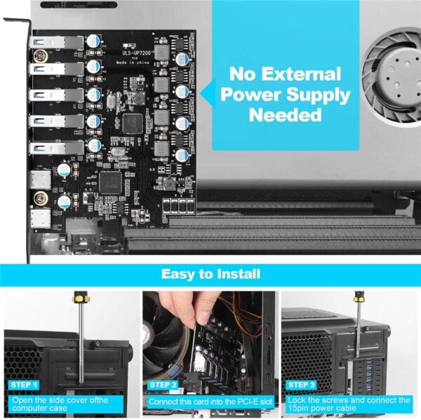 Unityj Uk Computers PCI E Express To USB 3.0 Card 2 1649
