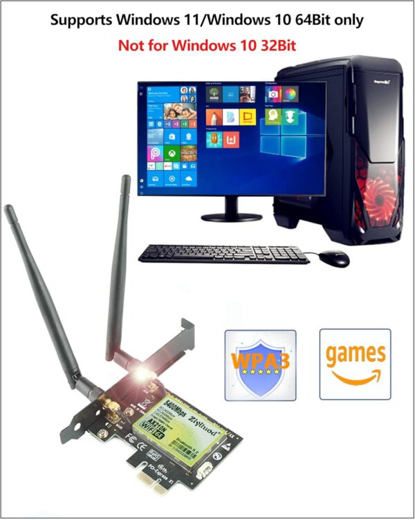 Unityj Uk Computers Ziyituod PCI E WiFi Card 4 1639