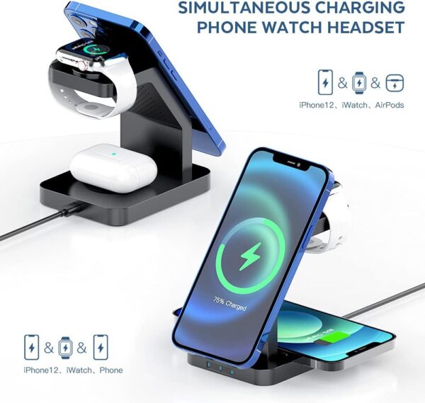 Unityj Uk Telecommunications MEQATS 3 In 1 Wireless Charging Station 1 141
