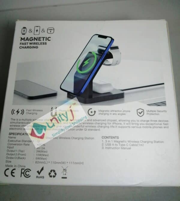 Unityj Uk Telecommunications MEQATS 3 In 1 Wireless Charging Station 4 135