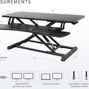 Unityj Uk Computers VIVO Height Adjustable Standing Desk 2 1822