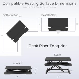 Unityj Uk Computers VIVO Height Adjustable Standing Desk 45 1819