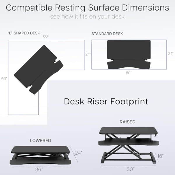 Unityj Uk Computers VIVO Height Adjustable Standing Desk 45 1819