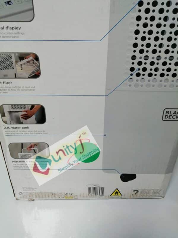 Unityj Uk Appliances BLACK+DECKER BXEH60016GB 12L Smart Dehumidifier 3 860
