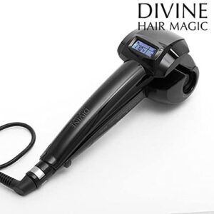 Magic Twists Automatic Hair Curler – Professional Salon Styling Tool, Ceramic Barrel, Adjustable Temperature & Timer, Auto Shut-Off, Black, Ideal for All Hair Types, Perfect for Home & Travel Use