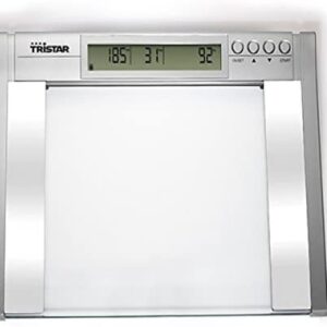 Digital Bathroom Scale with LCD, Extra Large Electronic Body Glass Scale with Memory of 12 People BY Tristar, Model WG-2422