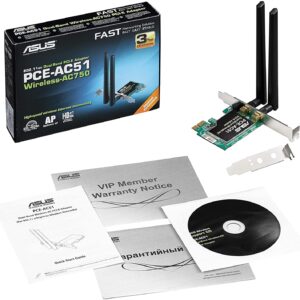 UnityJ UK Computers ASUS PCE AC51 Wireless AC PCI E Network Interface Card 95