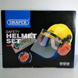 Unityj Uk Diy Draper 69933 Safety Helmet With Ear Defenders And Visor, Yellow 57