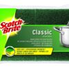 20 X Scotch-Brite Sponge Classic Nailsaver Scrub 2-Piece Pack (Box of 10 Packs, Total 20 Sponges) – Durable, Long-Lasting, Heavy-Duty Kitchen & Household Cleaning, Ergonomic Design to Protect Fingernails, Removes Grease & Burnt-On Food