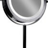 Gillian Jones Magnifying Makeup Mirror with LED Lights – Gunsmoke, 1x & 10x Magnification, Rotating Head, Dimmable, Battery Operated, UK Plug, Ideal for Dressing Tables, Home Beauty Setup