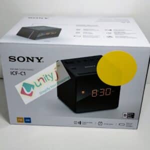Unityj Uk Household Used Sony ICF C1 Alarm Clock FMAM Radio LED Display Alarm Black 154