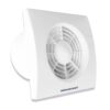 Brookvent Extractor Fan with Timer Airstream Xe 100T – 4 Inch (100mm), Intermittent Ventilation with Timer, IPX4 Rated, Energy Efficient, Quiet Operation, Wall/Panel/Window/Ceiling Mount, Ideal for Bathrooms & Kitchens, White