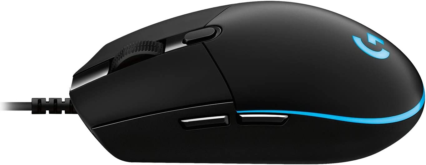 Logitech G PRO Gaming Mouse, HERO 25K Sensor, 25,600 DPI, RGB, Ultra Lightweight, 6 Programmable Buttons, On-Board Memory, Built For Esports, PC/Mac - Black