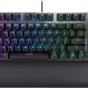 ASUS ROG Strix Scope TKL Delux Mechanical Gaming Keyboard – German DE Layout, Cherry MX Switches, Tenkeyless FPS Design for Pro Gamers, Home & Esports Arena Use, Detachable Cable, RGB Aura Sync – Compact Design