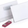 Durable Transparent Name Badge 54 × 90 mm with Double Magnet – 25 Pack Glass-Clear PVC ID Holder for Event Staff, Conference Attendees, Office Visitors & Workplace Security, Includes Blank Insert Cards, Made in Germany