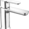 Delta Bathroom Tap Basin Sink Mono Mixer Chrome – Single-Handle Faucet with Drain Assembly, 581LF-HGM-PP, Water-Efficient, ADA Compliant, InnoFlex® PEX Supply Lines, Ceramic Disc Cartridge, Ideal for Modern Home & Commercial Bathrooms