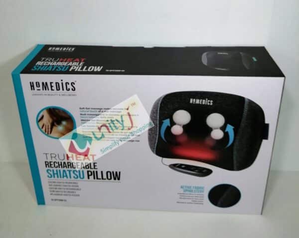 Unityj Uk Health HoMedics TRUHEAT Shiatsu Rechargeable Massage Pillow Rechargeable 367