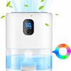 MEQATS 1000ml Dehumidifier – Ultra-Quiet Mini Air Dryer with Auto Shut-Off, 7-Colour LED Night Light, Smart Modes, Portable for Bedroom, Bathroom, Kitchen, Office, Garage, Mould & Damp Removal, Energy Class A++
