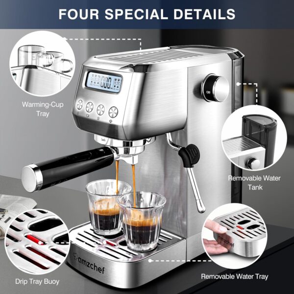 Unityj Uk Kitchen Appliances AMZCHEF 20 Bar Espresso Coffee Machines 5 1268