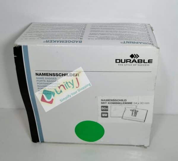 Unityj Uk Office Durable Name Badge 54 X 90 Mm With Combi Clip Transparent 385