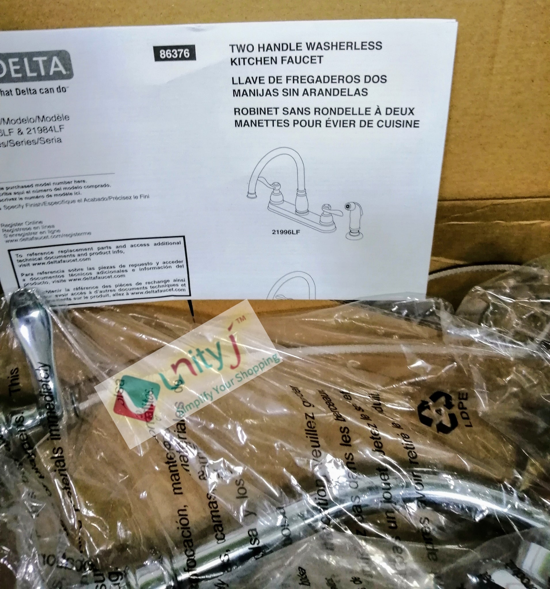 Unityj Uk Household Delta 21996LF Windemere 2 Handle Kitchen Faucet With Matching Side Sprayer, Chrome 1 365 Unityj Uk Household Delta 21996LF Windemere 2 Handle Kitchen Faucet With Matching Side Sprayer, Chrome 1 365