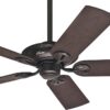 “Hunter Fan Maribel 132cm Ceiling Fan with Pull Chain, Indoor/Outdoor, Bronze Finish, Quiet Motor, 5 Reversible Walnut Blades, Energy Efficient, Summer/Winter Use, Model 50555