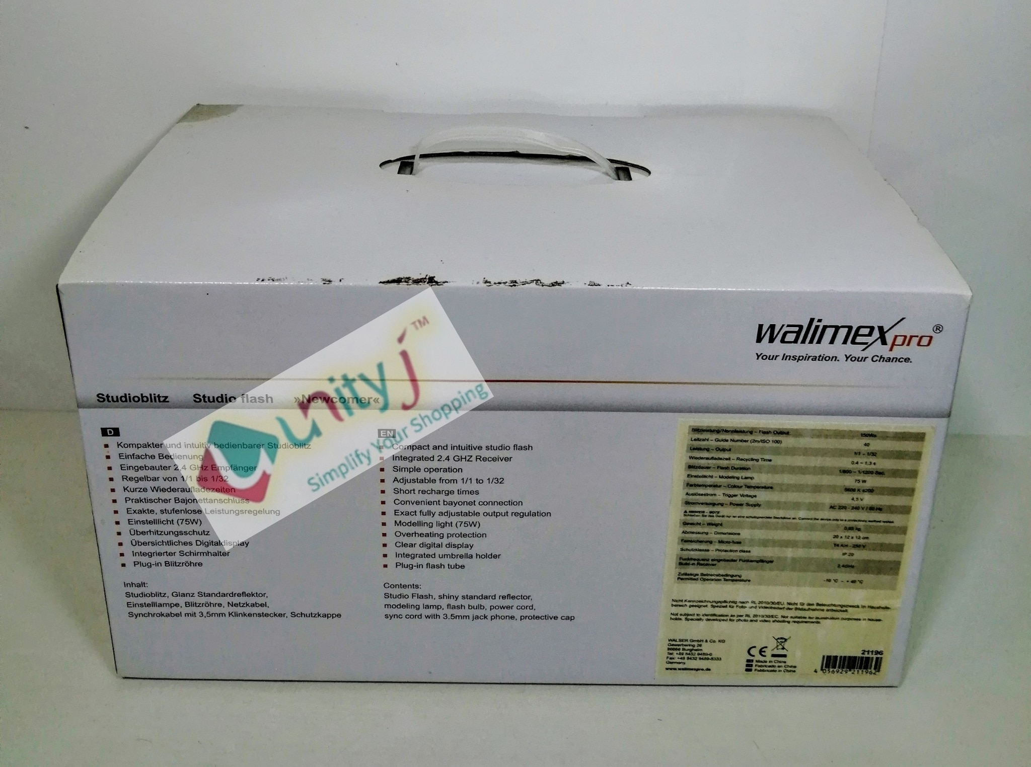Unityj Uk Audio Video Walimex Pro Newcomer 150 Studio Flash 1 307 Unityj Uk Audio Video Walimex Pro Newcomer 150 Studio Flash 1 307