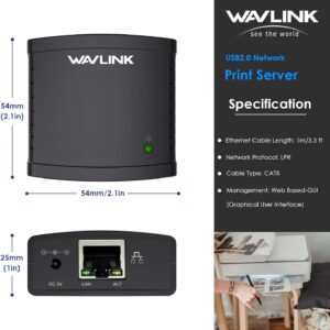 Unityj Uk Computers Wavlink USB2.0 Network Print Server 6 1435