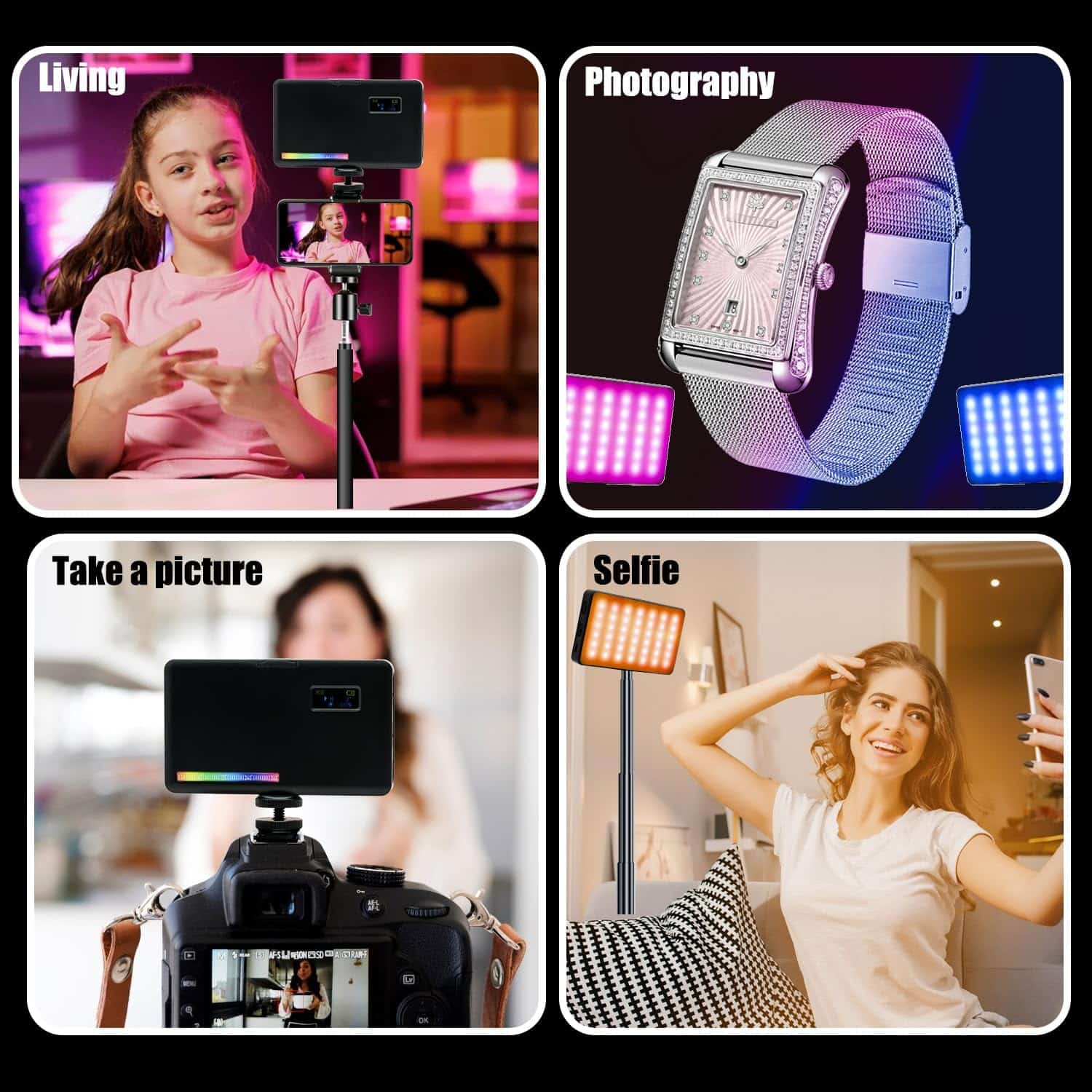 Unityj Uk Audio Video MEQATS W140 RGB LED Video Light 5 352 Unityj Uk Audio Video MEQATS W140 RGB LED Video Light 5 352