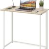 Compact Folding Desk 80x45cm Oak – No Assembly Required, Foldable Computer Desk for Home Office, Hobby, Craft, Dormitory, Study, Space-Saving Table for Apartments, Small Rooms by MEQATS