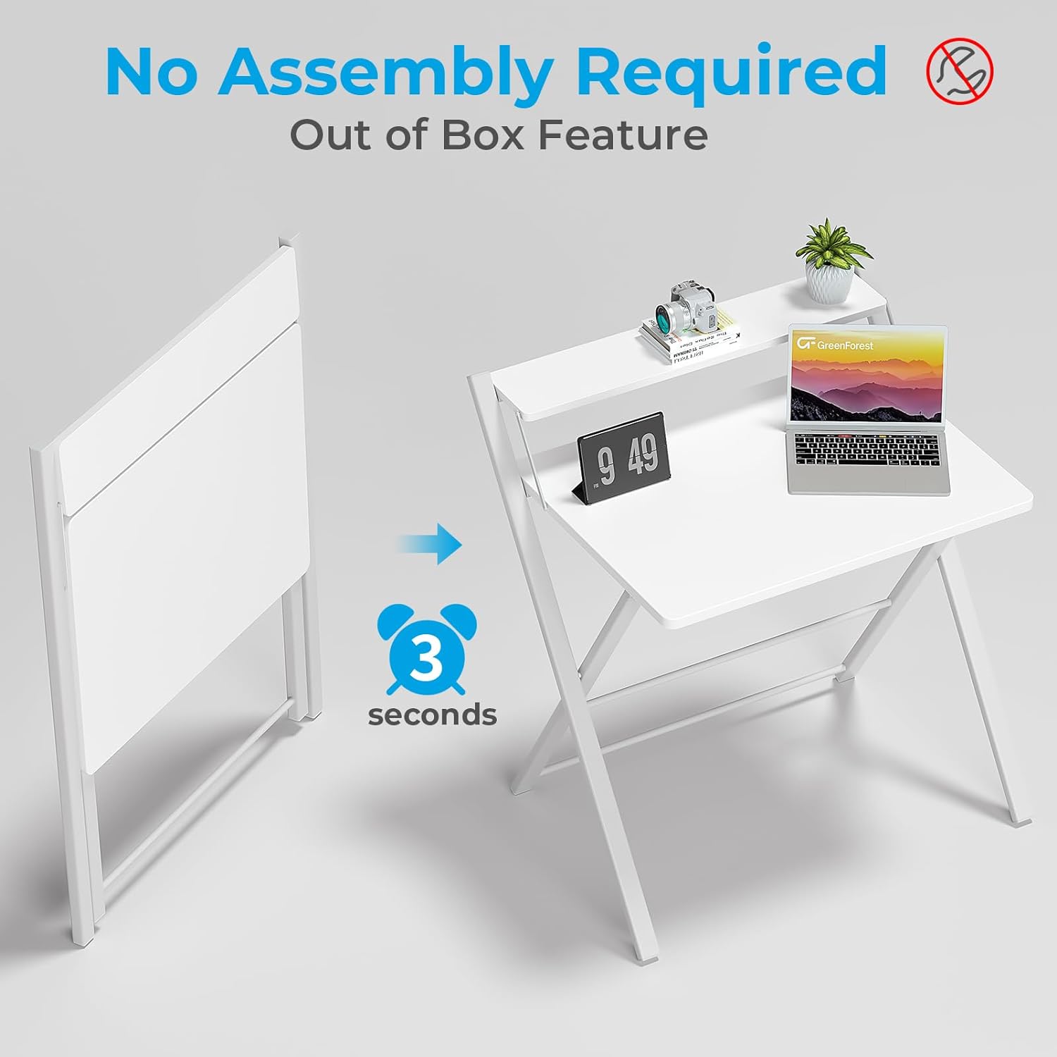 Unityj Uk Computers GreenForest Folding Desk White 2 1626 Unityj Uk Computers GreenForest Folding Desk White 2 1626