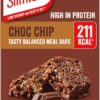 SlimFast Tasty Balanced Meal Replacement Bars, 16 x 60g Multipack, Choc Chip, Low Calorie Protein Snack for Weight Loss, 23 Vitamins & Minerals, Healthy High Protein Snack