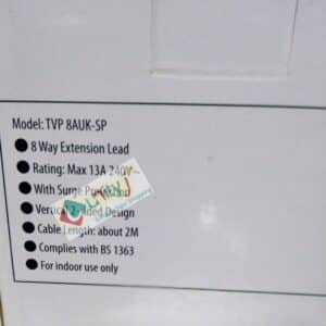 Unityj Uk Household Tower Extension Lead Surge Protected, 8 Way 6 509 Unityj Uk Household Tower Extension Lead Surge Protected, 8 Way 6 509