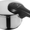 WMF Perfect Pressure Cooker 4.5L, Stainless Steel, 2 Cooking Levels, All-in-One Knob, Induction Ready, Dishwasher Safe, for Families, Healthy Meals, Energy-Efficient Cooking, 22cm, Silver