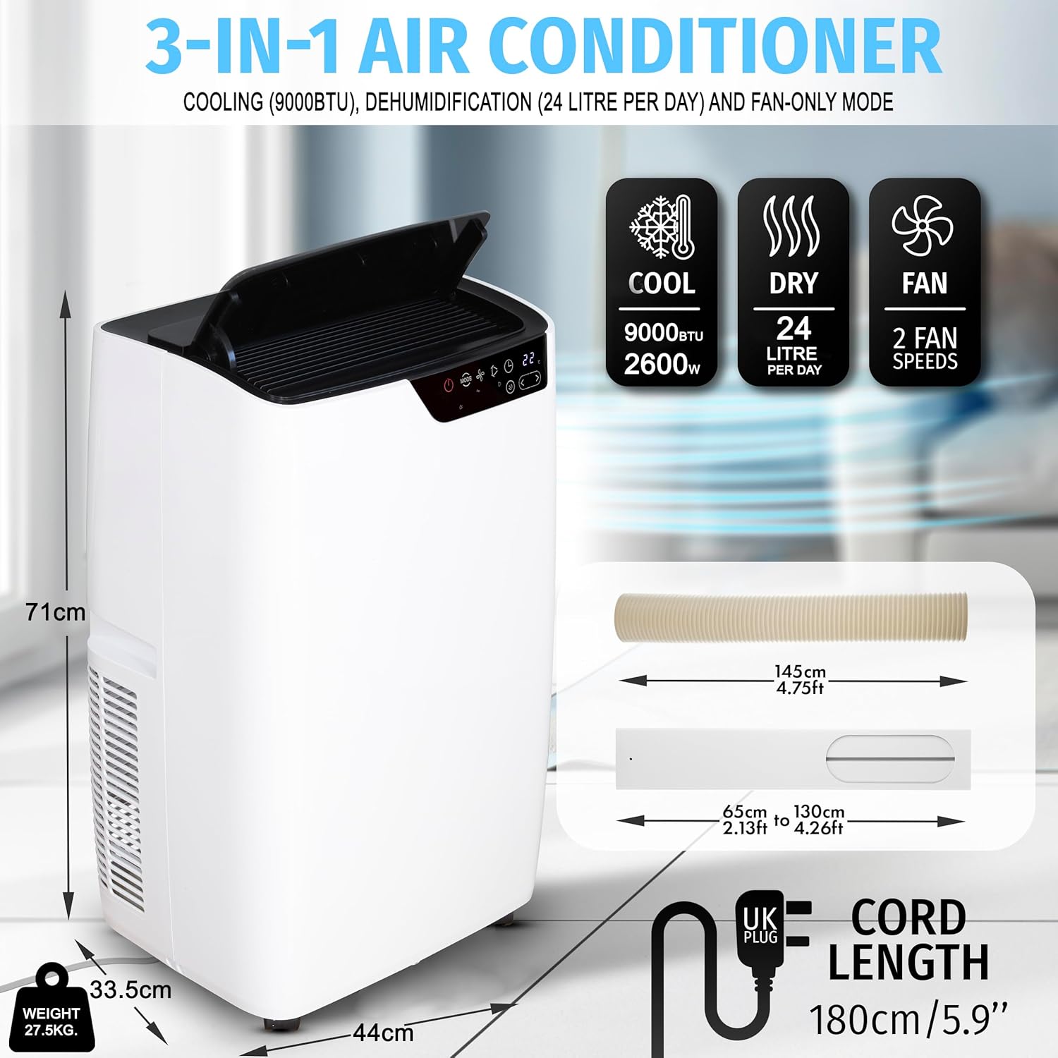 Unityj Uk Appliances Nyxi 9000 BTU Portable Air Conditioner 2 760 Unityj Uk Appliances Nyxi 9000 BTU Portable Air Conditioner 2 760
