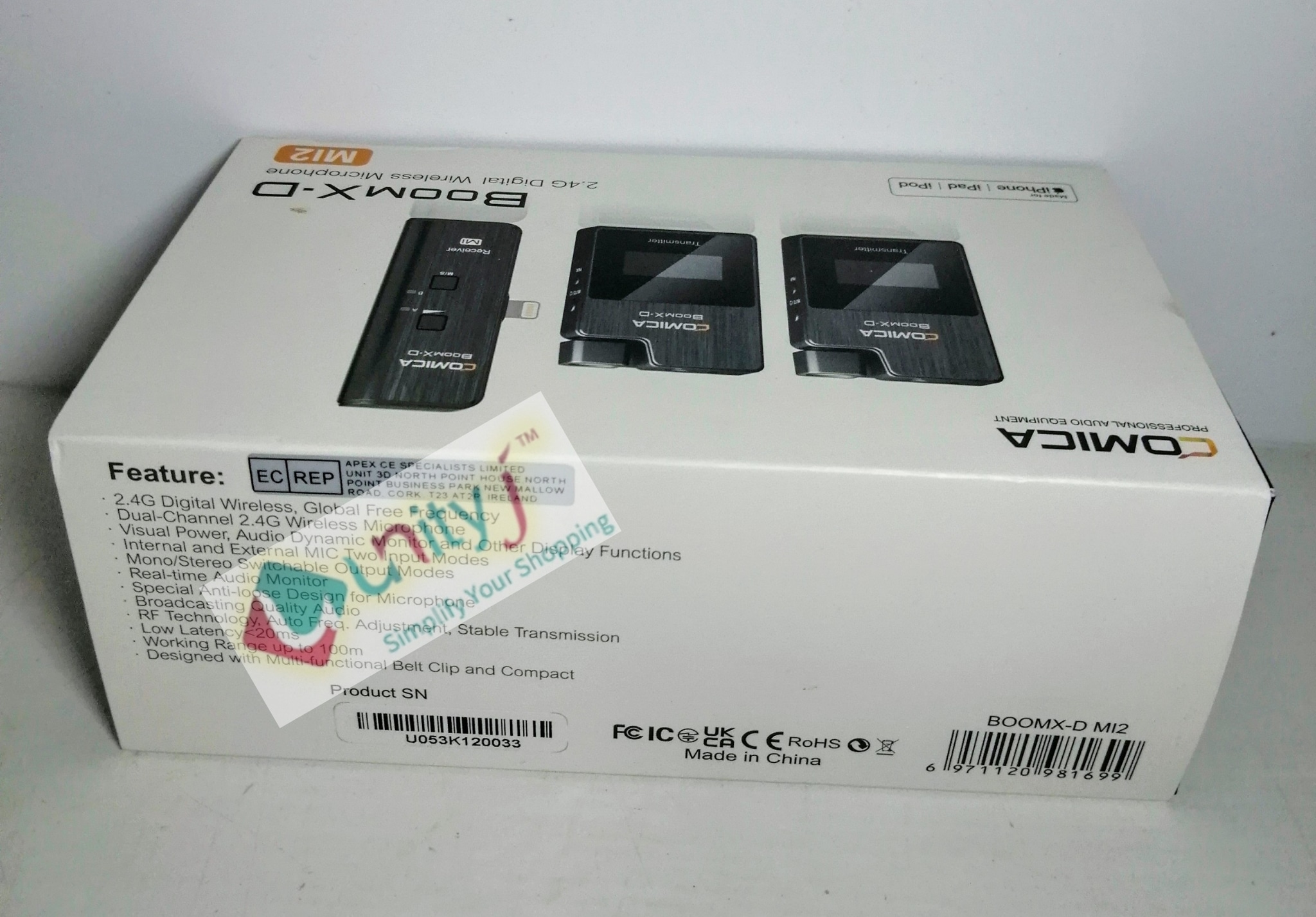 Unityj Uk Audio Video Comica BoomX DMI2 2.4G Wireless Microphone System 2 374 Unityj Uk Audio Video Comica BoomX DMI2 2.4G Wireless Microphone System 2 374