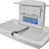 AIKE Wall Mounted Baby Changing Unit – Foldable Horizontal Diaper Changing Table, Commercial Baby Changing Station with Safety Features, 50KG Capacity, Grayish White for Public Restrooms & Nurseries