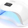 SUNUV LED UV Nail Lamp 36W Smart 2.0 Nail Dryer for Gel Polish – Auto Sensor, Timer, LCD Screen, Fast Drying for Home, Beauty Salon, Manicure & Pedicure, Removable Tray (SUN5)
