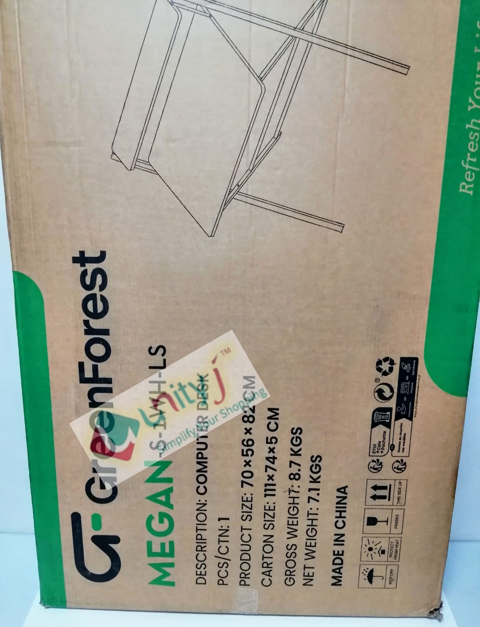 Unityj Uk Computers GreenForest Folding Desk White 1813 Unityj Uk Computers GreenForest Folding Desk White 1813